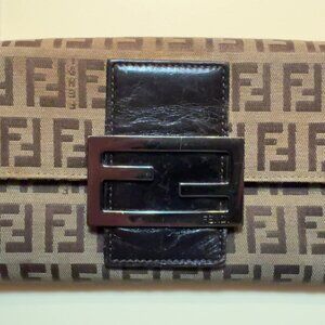 Fendi Brown Zucchino Wallet